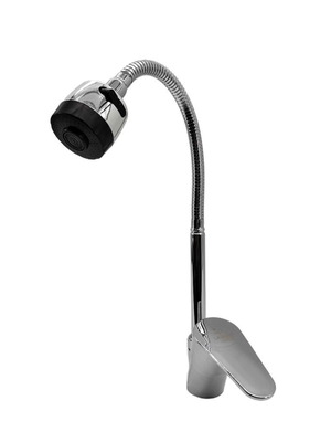 Mixer tap silver with shower head and flexible spout new