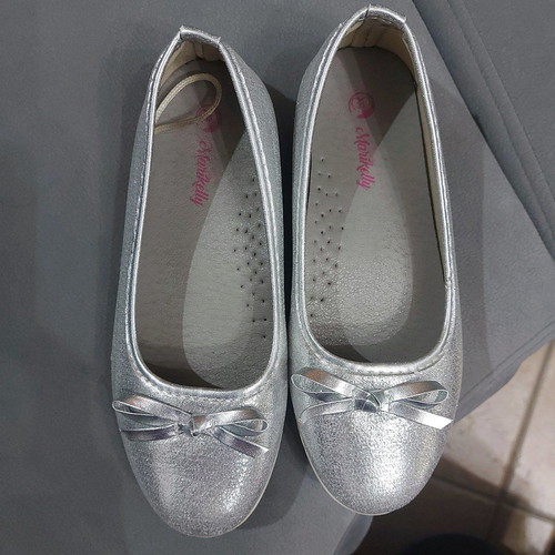 Gray Silver Glitter Pumps No 33 Used