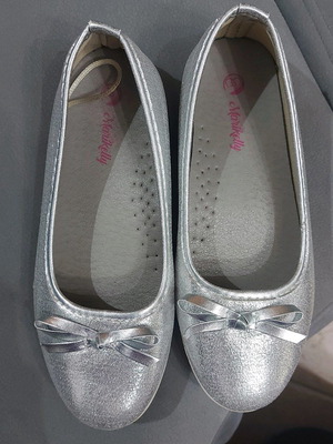 Gray Silver Glitter Pumps No 33 Used