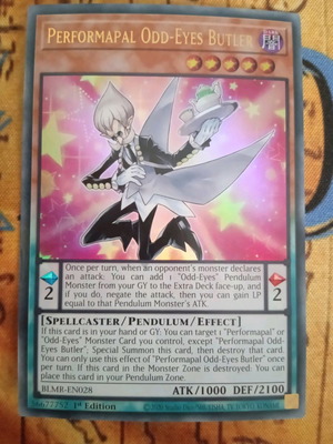 Perfomapal Odd-Eyes Butler Yu-Gi-Oh! card used Ultra Rare
