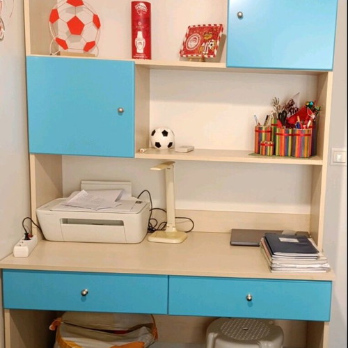 Children's furniture set with desk and bookshelf like new