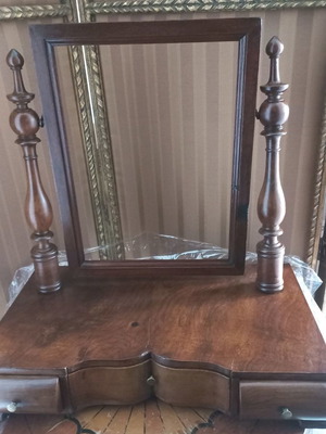 French tabletop dressing table used, missing mirror