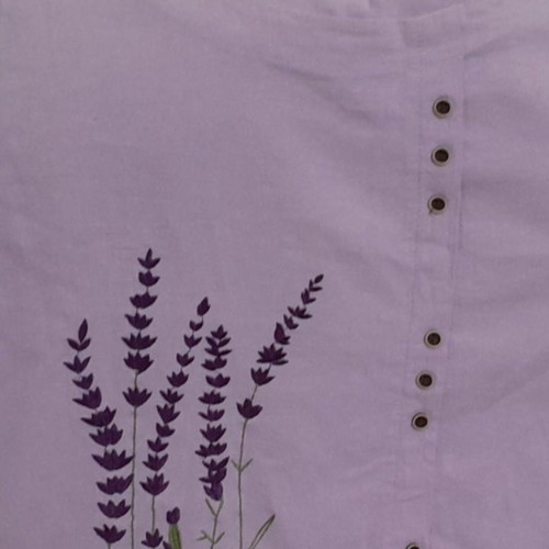 Comfortable women's cotton blouse, 4XL, purple