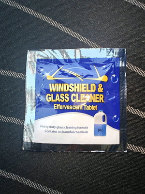 Windshield Cleaner Effervescent Tablet New, Heavy Duty Formula
