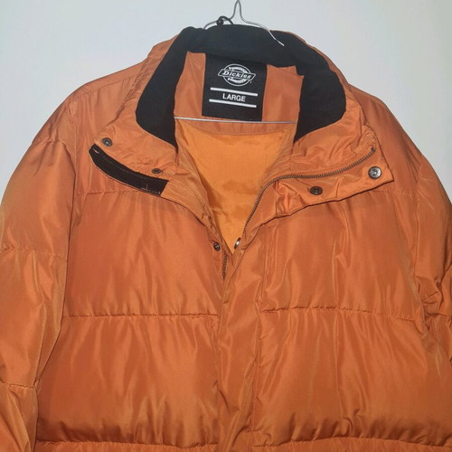 Dickies puffer jacket like new, size Large, orange