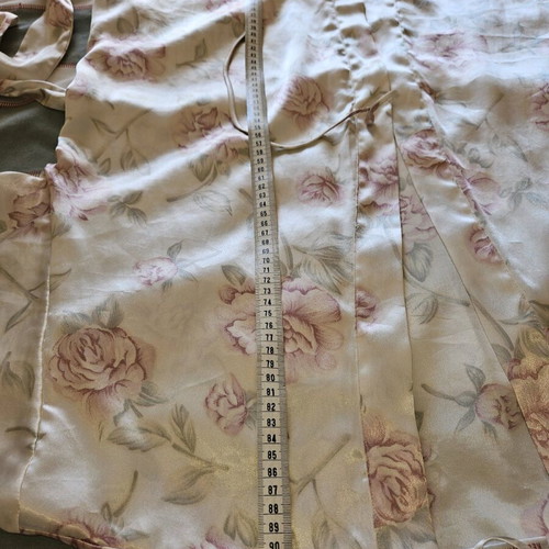 Negligee robe used, L/XL, floral pattern, satin