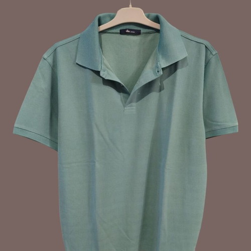Glou Sport men's polo shirt, petrol blue, size L