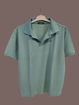 Glou Sport men's polo shirt, petrol blue, size L