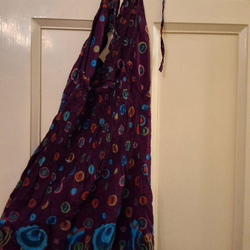 Summer dress Palme like new, purple with patterns