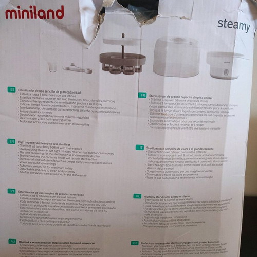 Miniland baby sterilizer like new without tongs