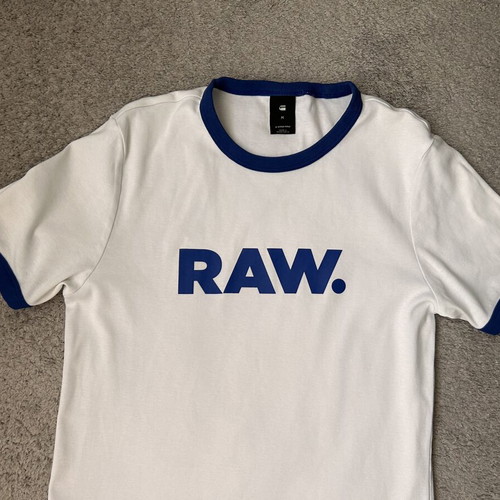 G-Star Raw Slim Fit Crew-Neck T-Shirt white used, size M