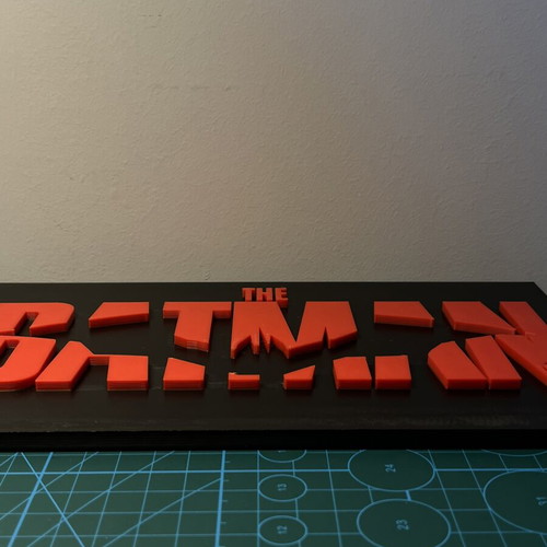 The Batman 2022 decorative plaque, premium PLA+