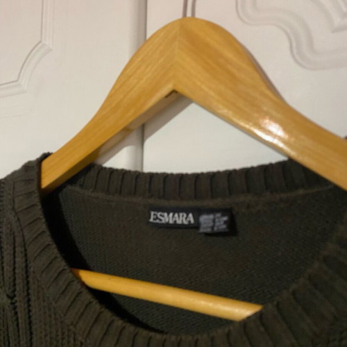 Knitted pullover khaki/brown like new