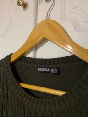 Knitted pullover khaki/brown like new