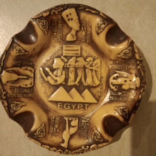 Decorative ashtray with Egypt theme new