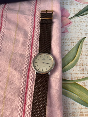 Omega De Ville wristwatch used, manual winding, white dial