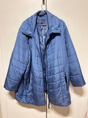 Women's long quilted jacket blue like new