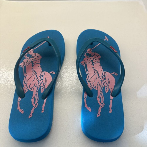 Polo Ralph Lauren flip flops size 36 used, blue and pink