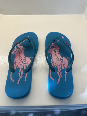 Polo Ralph Lauren σαγιονάρες μεταχειρισμένες, νούμερο 36, μπλε και ροζ