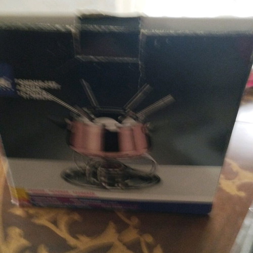 Kela Callin fondue set like new stainless steel
