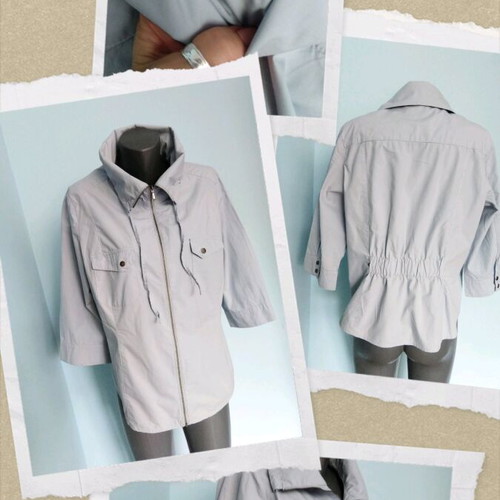 Jensen women's shirt with high collar and zipper like new, size XL/XXL