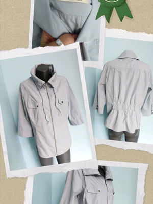 Jensen women's shirt with high collar and zipper like new, size XL/XXL