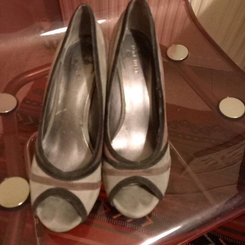 Nine West peep toe γκρι μωβ γυναικεία παπούτσια νούμερο 39 μεταχειρισμένα