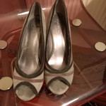 Nine West peep toe γκρι μωβ γυναικεία παπούτσια νούμερο 39 μεταχειρισμένα