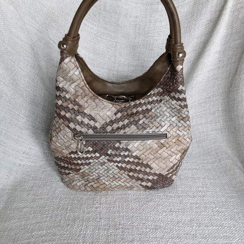 Handbag used beige and brown