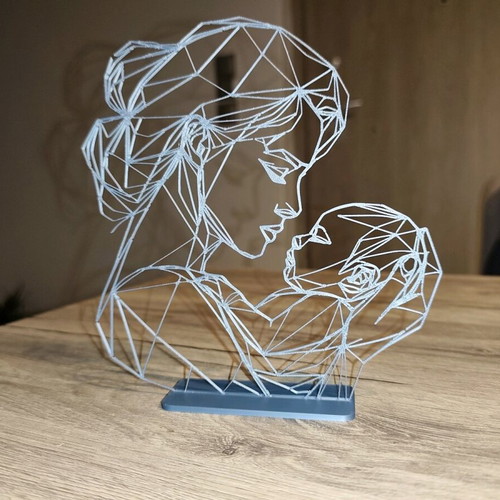 Modern Line Art table decor Mother and Child new
