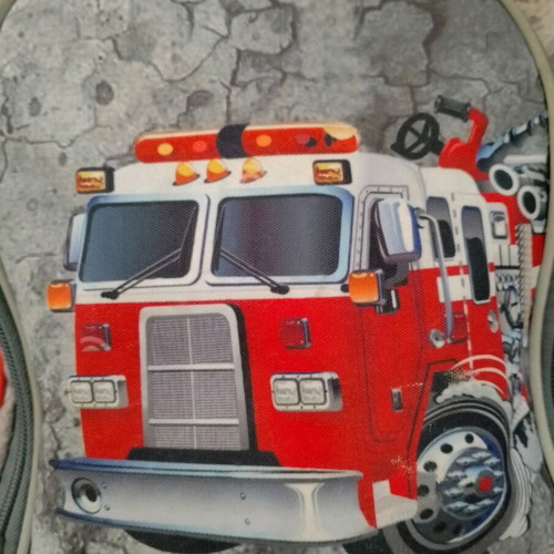 School backpack Polo used with wheels and fire truck design