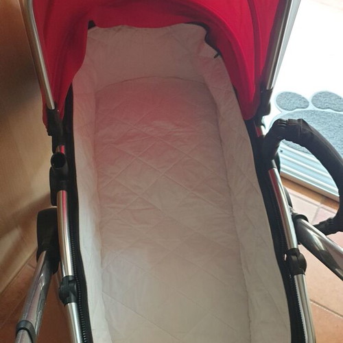 Mothercare Journey 3-in-1 stroller used, cherry and black color