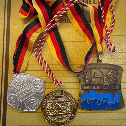 Lot of 3 German swimming medals like new