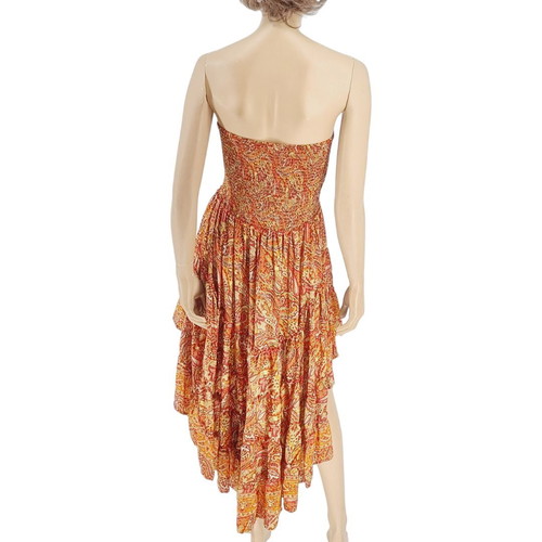 Silk strapless dress one size multicolor, new Bluenote