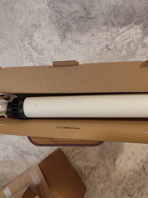 Concentric horizontal flue pipe for natural gas boiler, 800mm length, 60mm diameter with 90° elbow