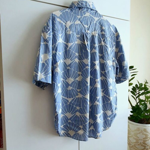 Shirt new from linen and cotton, multicolor, size S-M