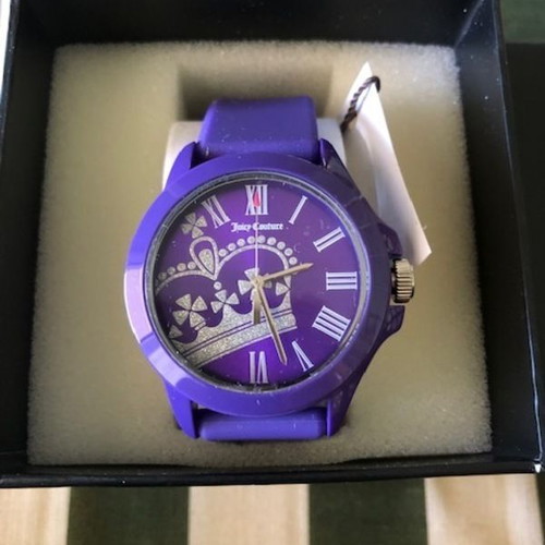 Juicy Couture women's watch new, purple with silicone strap