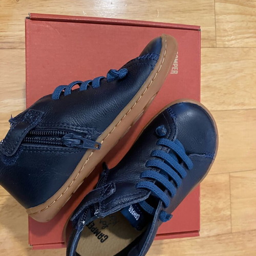 Camper blue leather boots new no 27