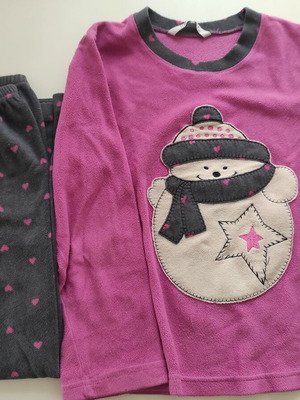 Harmony children's winter pajamas size 10 like new, gray and pink