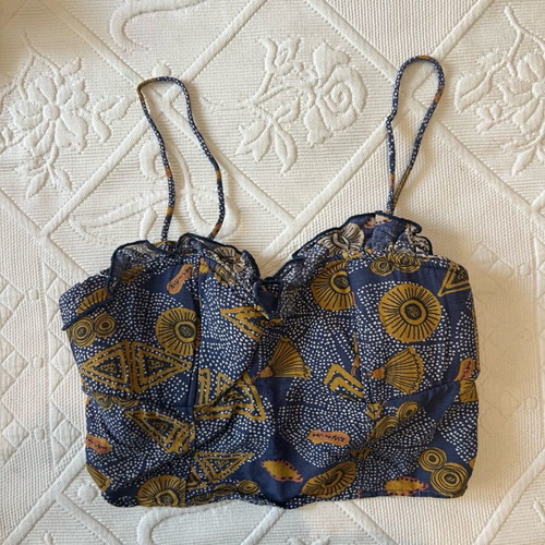 Pull & Bear top like new, blue and orange, size M