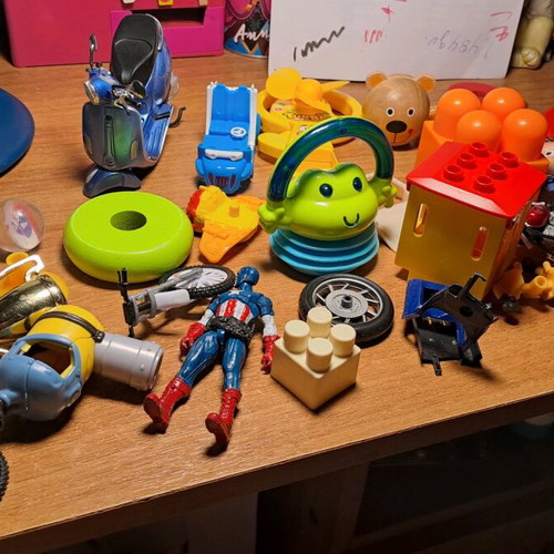 Children's toys used, pack with missing parts