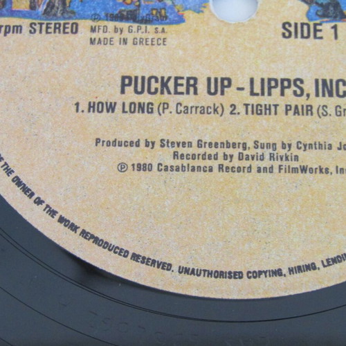 Lipps Inc Pucker Up vinyl used, 1980, R&B / Soul