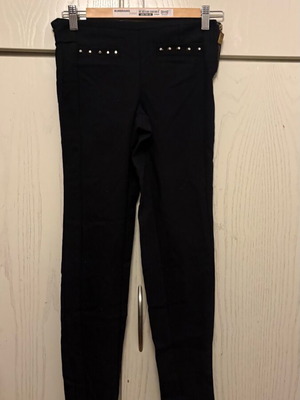 Pull and Bear medium black leggings pants like new with zippers and studs