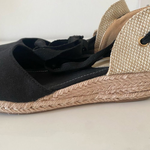 Shein flat espadrilles black used, size 38