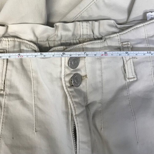 Beige denim jeans with elastic waist used