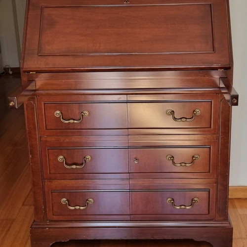 Secretary desk used walnut with drawers