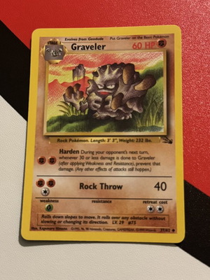 Graveler Fossil Pokémon card 37/62