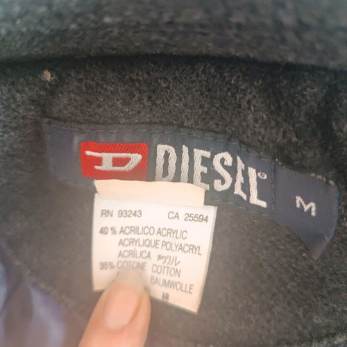 Diesel medium coat like new, black