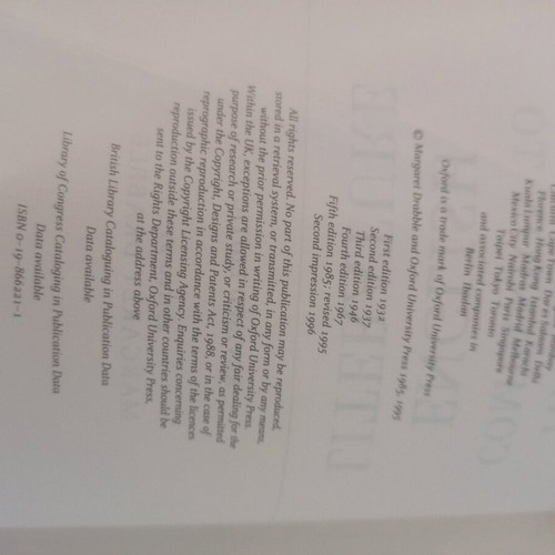 The Oxford Companion To English Literature used book
