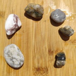 Aegean Sea Collectible Pebbles - Rare Quartz & Marble Set of 6